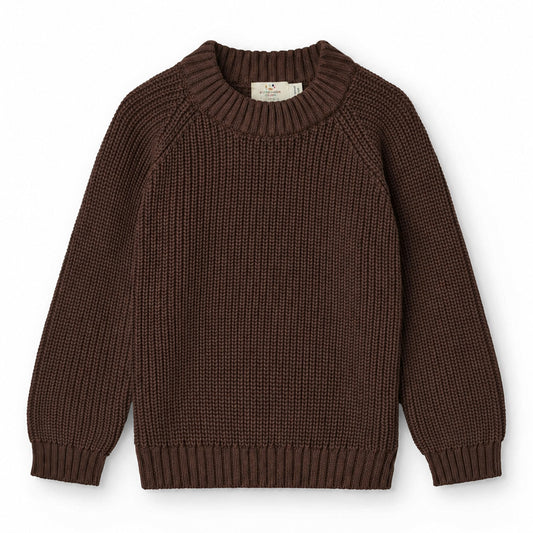 Copenhagen Colors - knitted classic rib jumper - brown