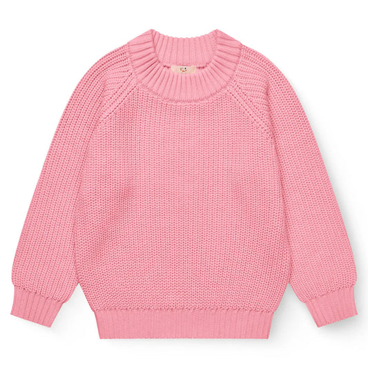 Copenhagen Colors - knitted classic rib jumper - pink