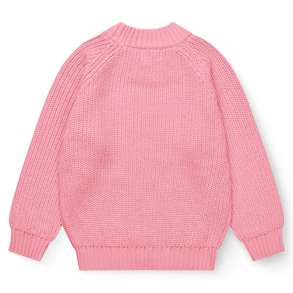 Copenhagen Colors - knitted classic rib jumper - pink