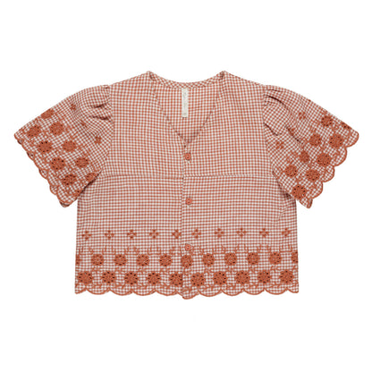 Rylee + Cru - top Cleo - poppy gingham