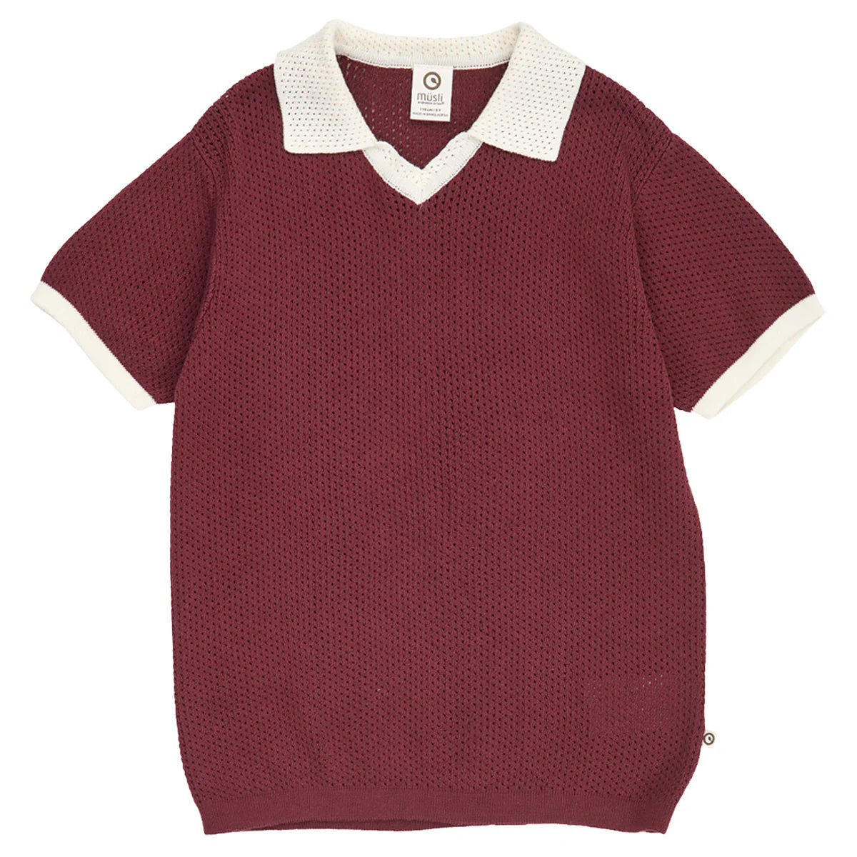 Müsli - clubhouse knit polo - russet red