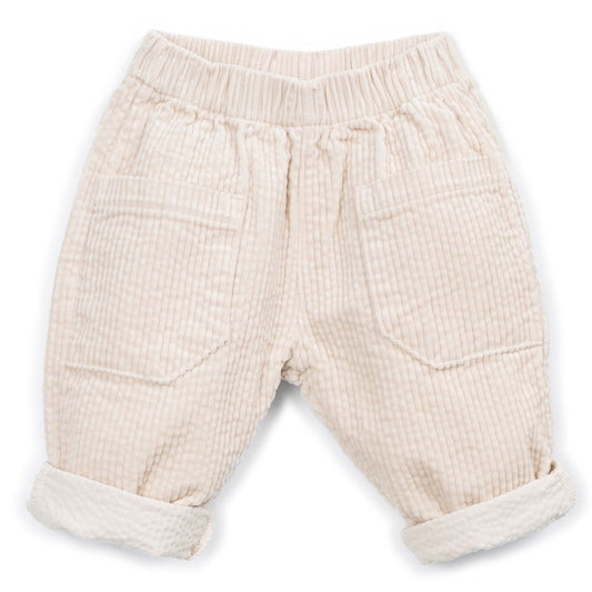 Play Up - corduroy pants wide fit - sketches beige