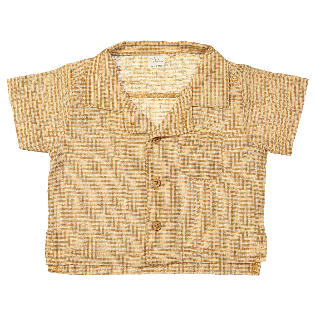 Riffle Amsterdam - blouse Cody - camel brown square