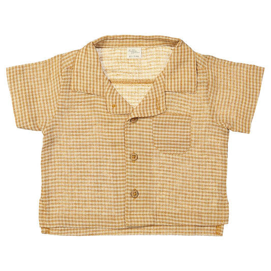 Riffle Amsterdam - blouse Cody - camel brown square