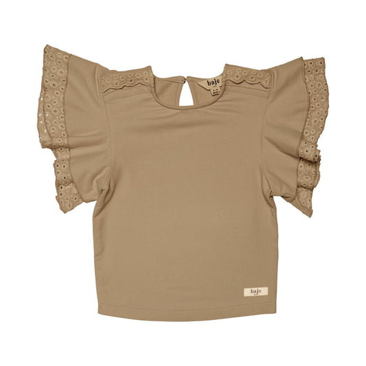 Top Como shortsleeve ~ taupe