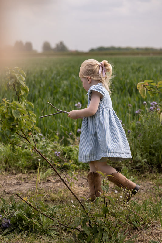 Copenhagen Colors - summer dress - denim blue stripe
