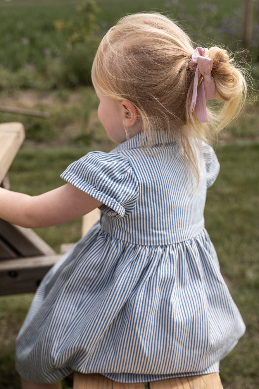 Copenhagen Colors - summer dress - denim blue stripe
