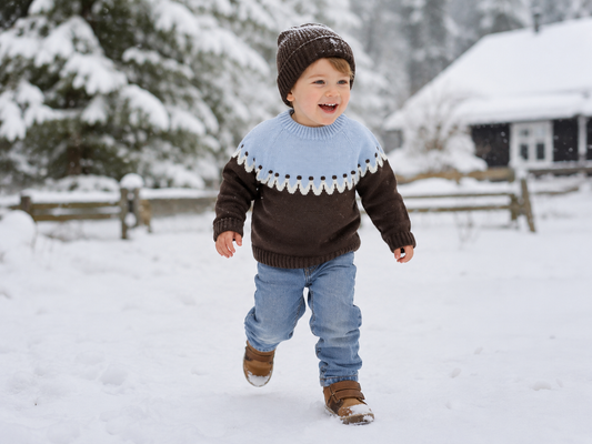 Copenhagen Colors - cupcake classic jumper - brown/blue combi