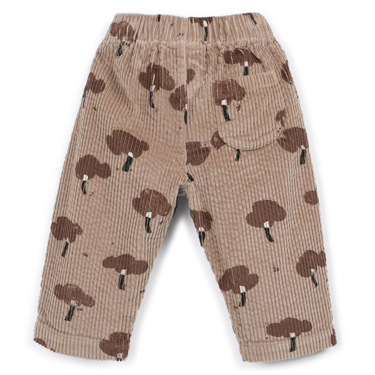 Play Up - corduroy pants with print - beige/brown