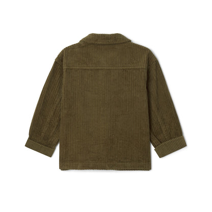 Corduroy overshirt - olive green