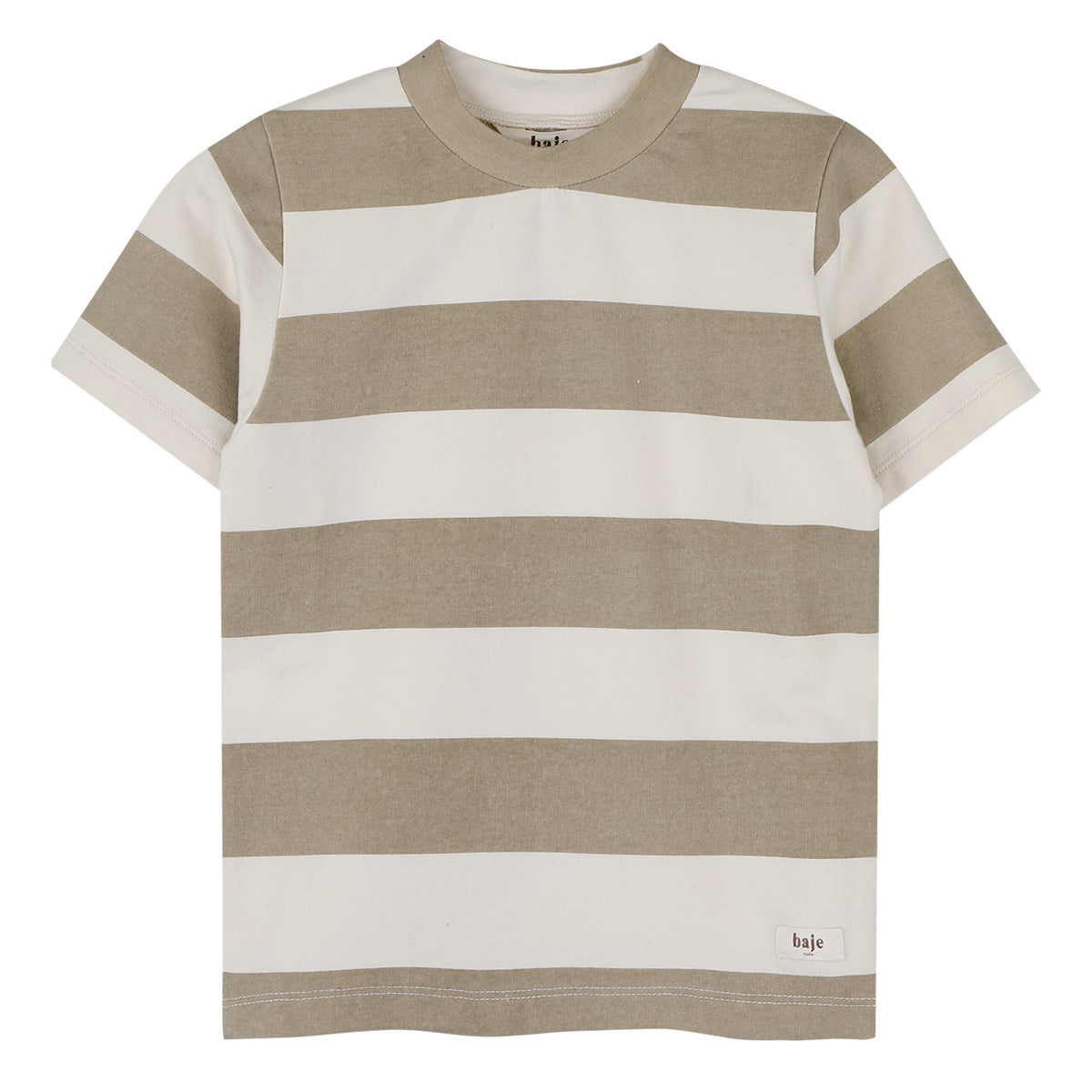 Baje Studio - shortsleeve Coz - white coconut stripe