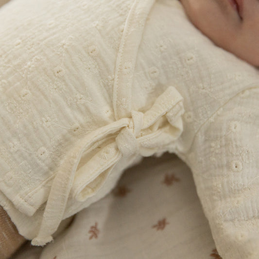 Riffle Amsterdam - turn over top Noa - woven white embroidery