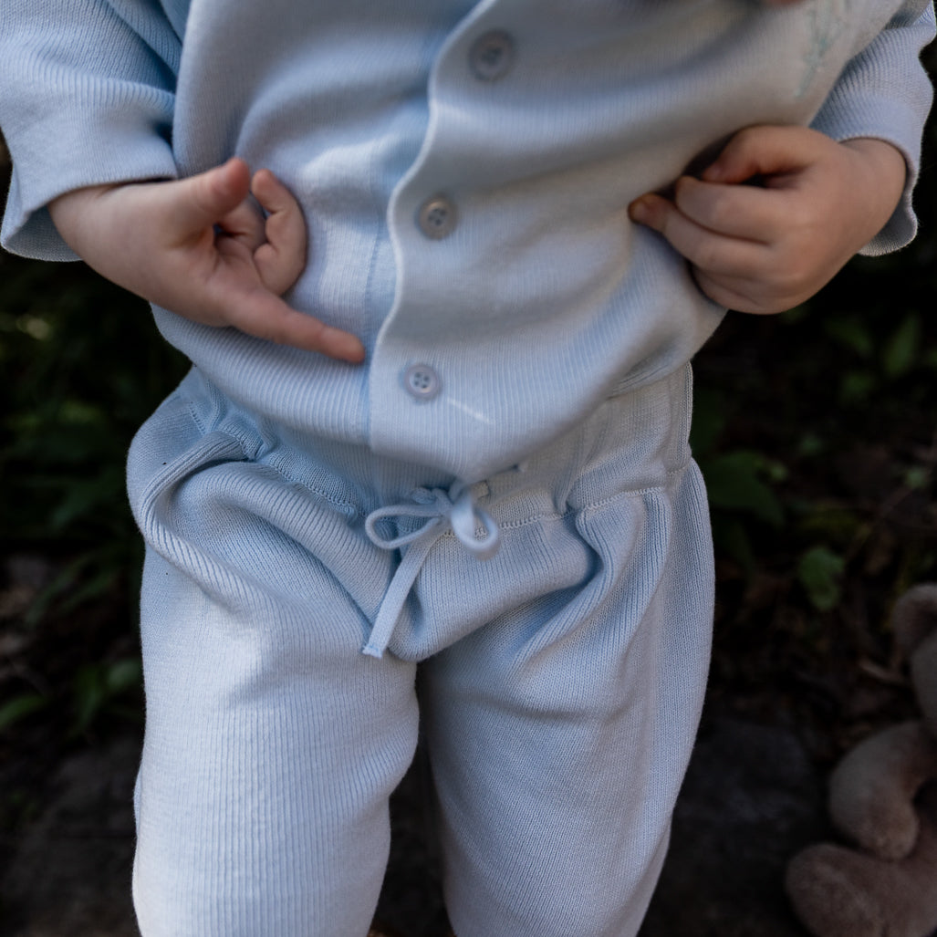Knitted short - sky blue