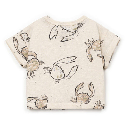 Play Up - T-shirt crab - ecru