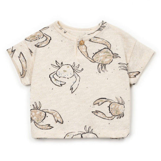 Play Up - T-shirt crab - ecru