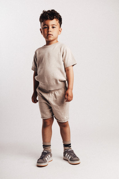 Baje Studio - knitted shortsleeve Cruz - sand melange
