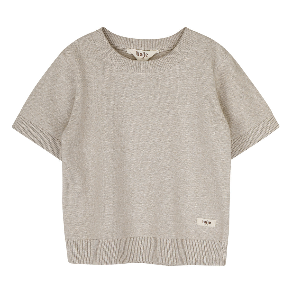 Baje Studio - knitted shortsleeve Cruz - sand melange