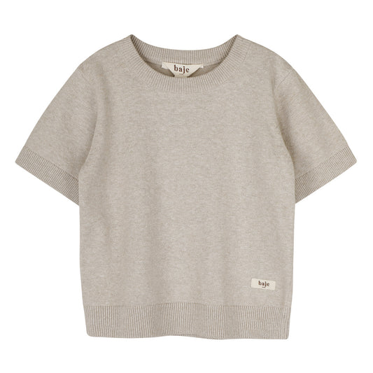 Baje Studio - knitted shortsleeve Cruz - sand melange