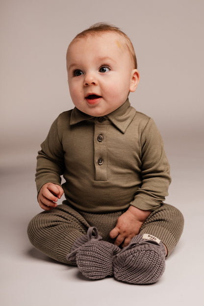 Baje Studio - polo romper Davos - green moss
