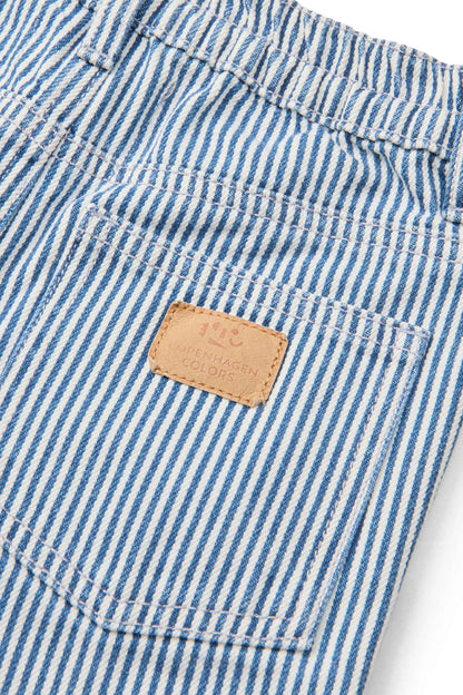 Copenhagen Colors - twill shorts - denim blue stripe