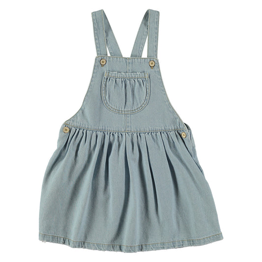 Denim dress with straps