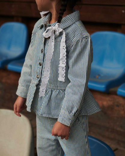 Copenhagen Colors - twill jacket - denim blue stripe