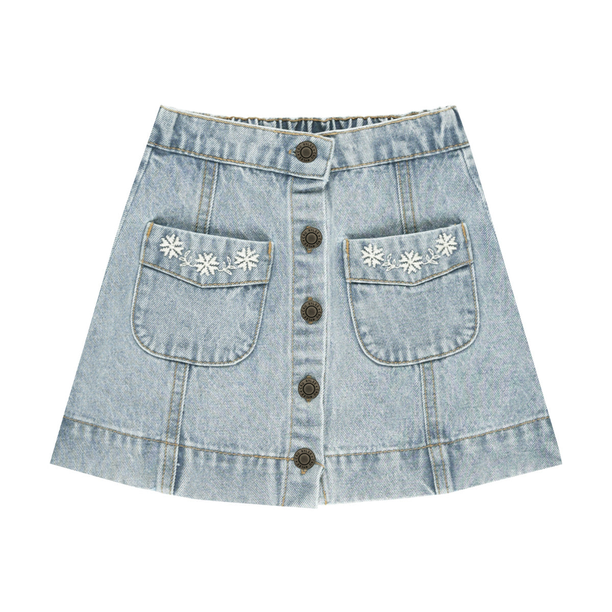 Denim skirt Denver ~ light washed blue