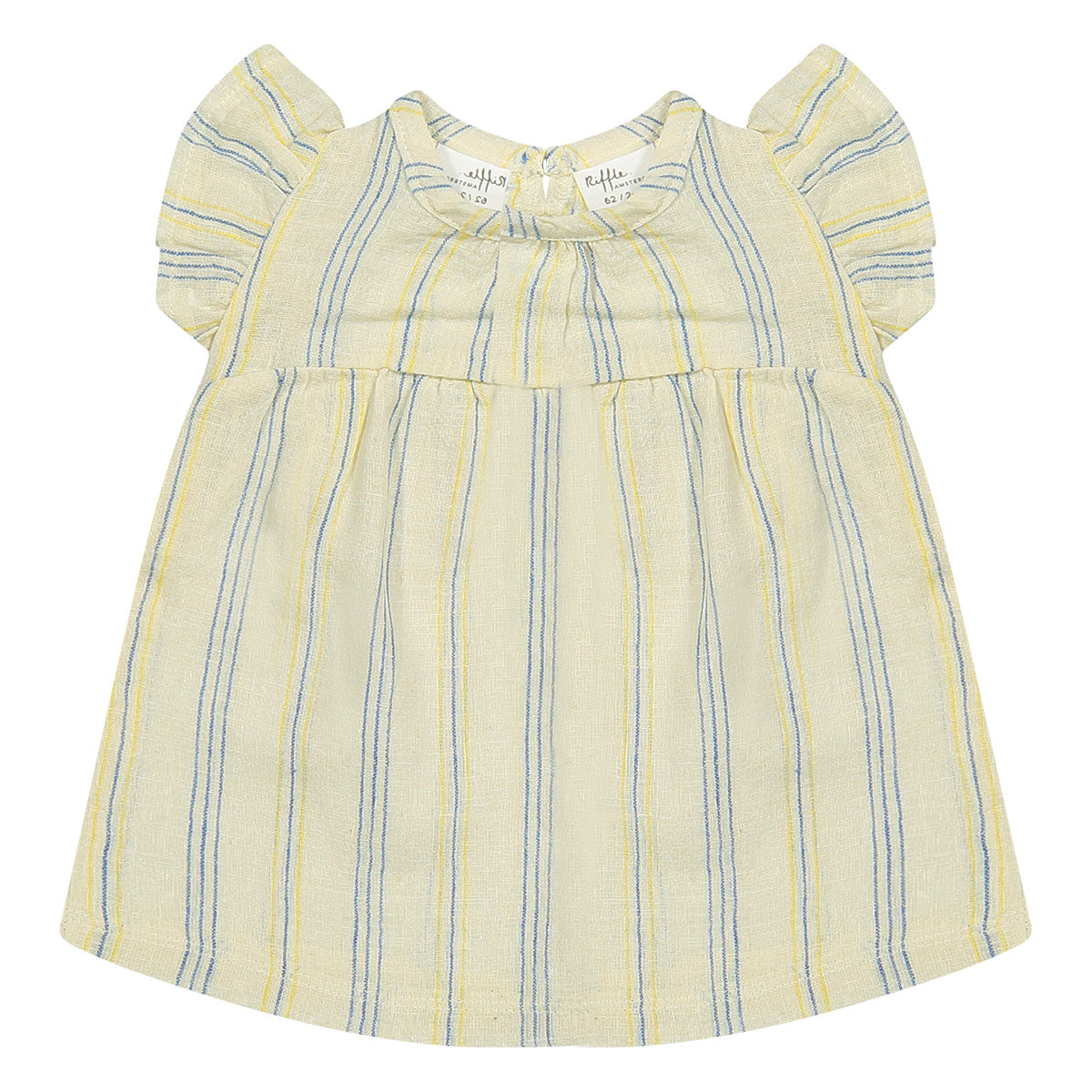 Dress Ariel linen stripe ~ ecru