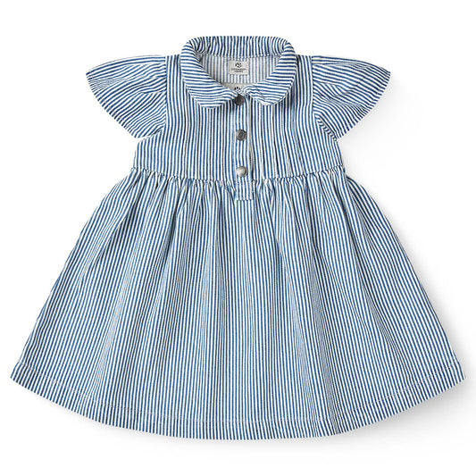Copenhagen Colors - summer dress - denim blue stripe