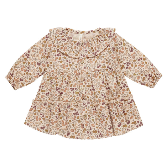 Ruffle collar dress Posy Flowers - shell