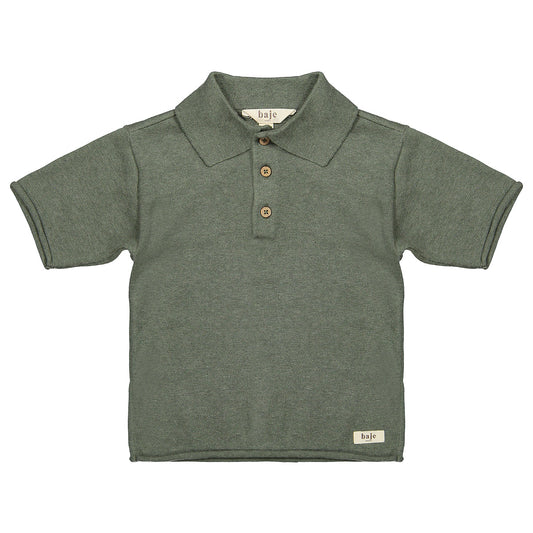 Knitted polo Estoi - green agave