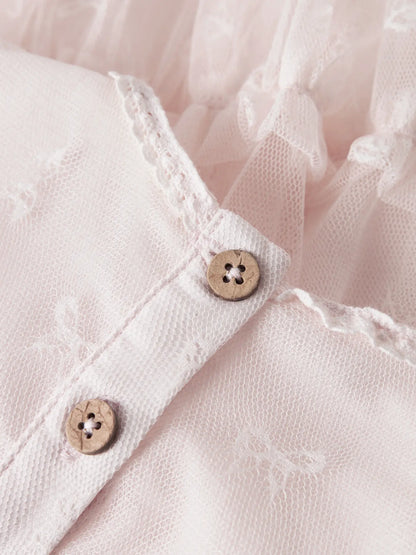 Lil'Atelier - tule bow body dress baby - almost mauve