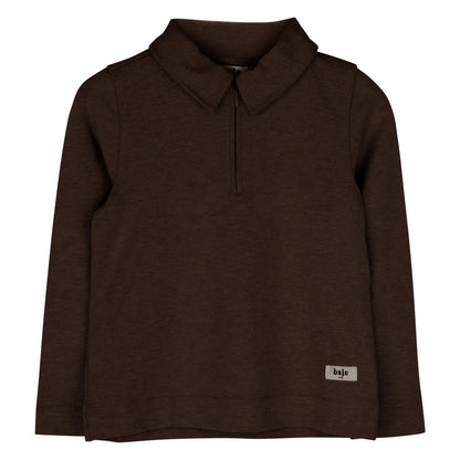 Baje Studio - polo longsleeve Ferry - brown choco
