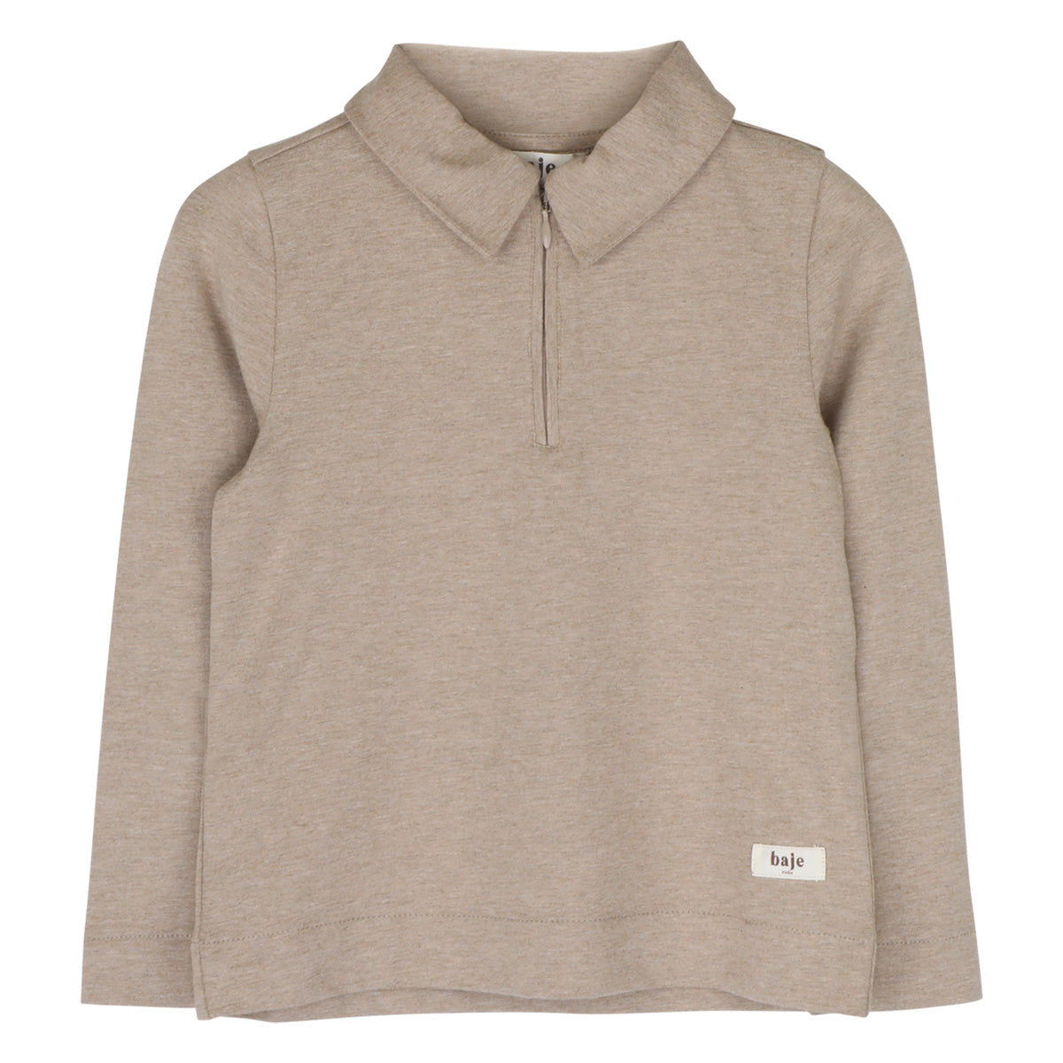 Baje Studio - polo longsleeve Ferry - taupe light