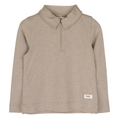 Baje Studio - polo longsleeve Ferry - taupe light