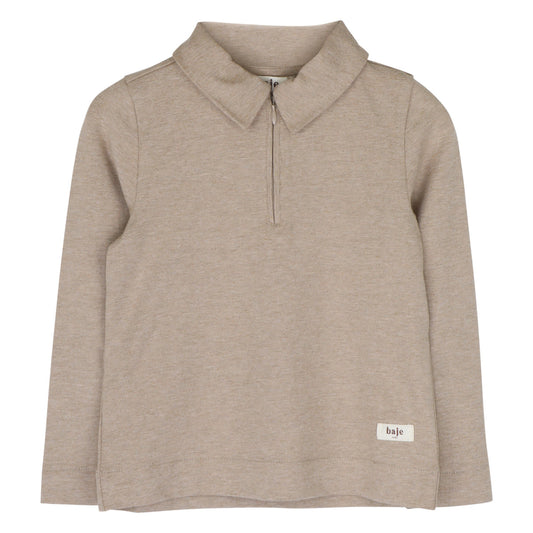 Baje Studio - polo longsleeve Ferry - taupe light