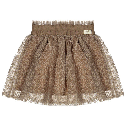 Baje Studio - tule flower skirt Fey - brown cacao