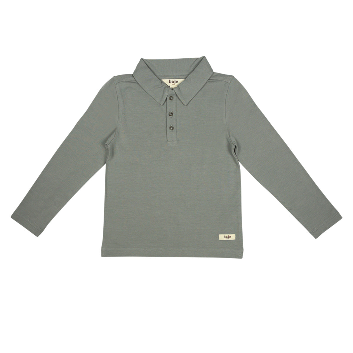 Longsleeve polo Findon ~ greyish blue