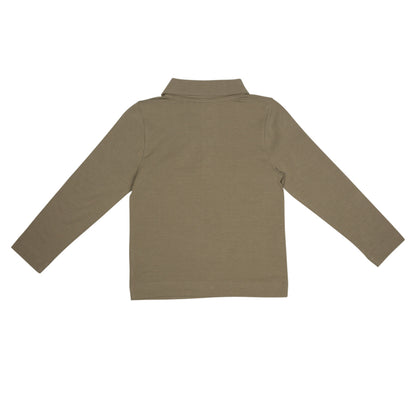 Longsleeve polo Findon ~ taupe