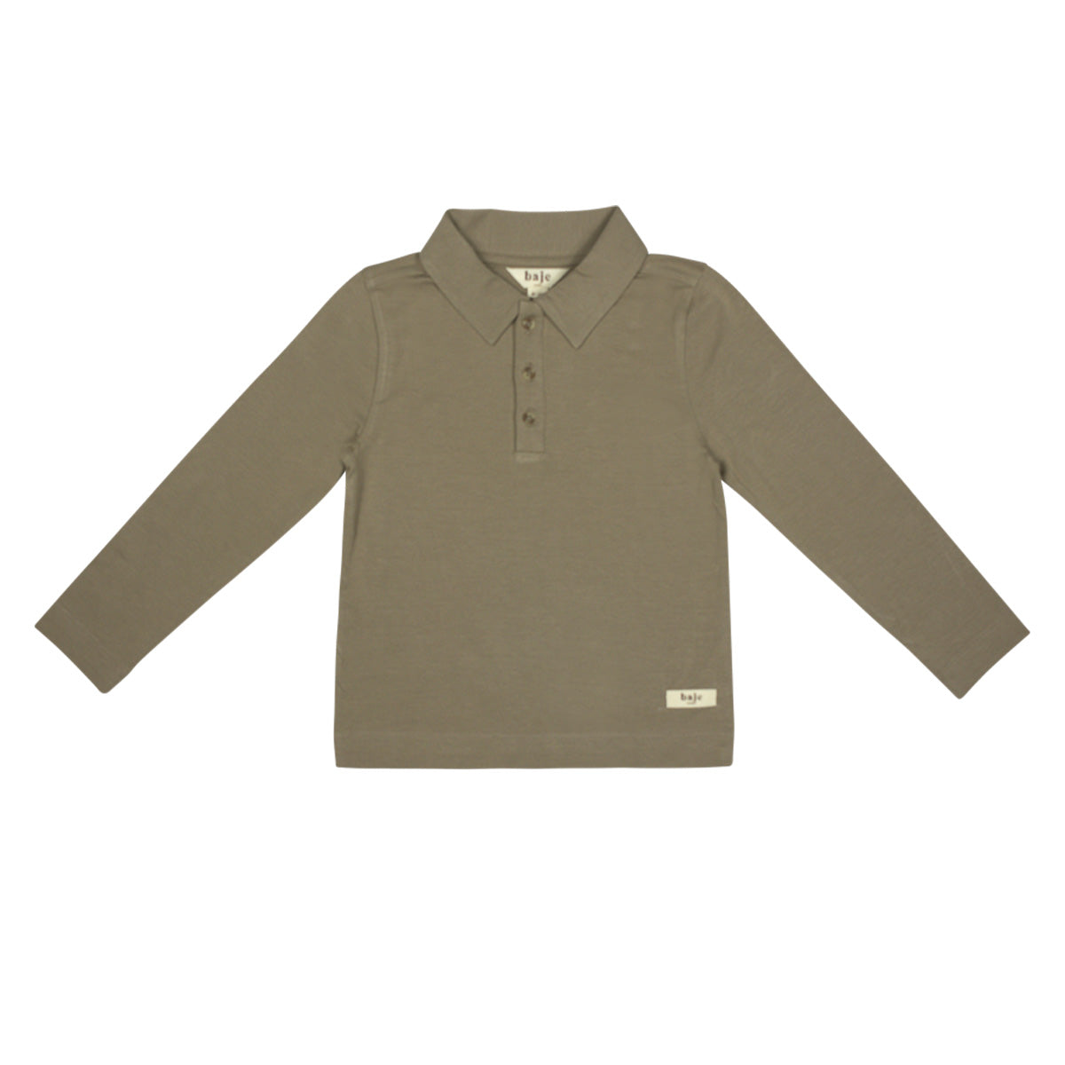 Longsleeve polo Findon ~ taupe