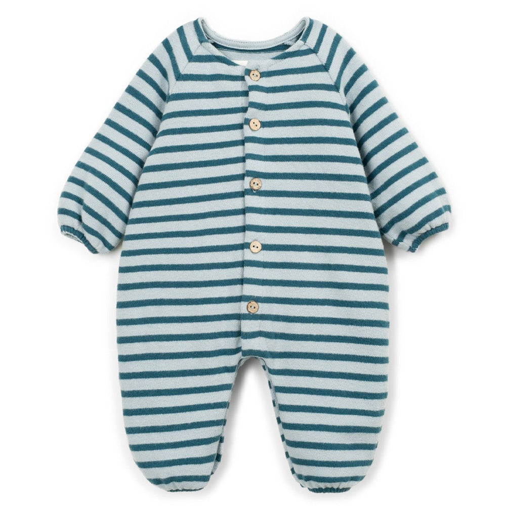 Play Up - jersey jumpsuit - cyanotype stripe