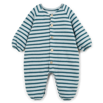 Play Up - jersey jumpsuit - cyanotype stripe