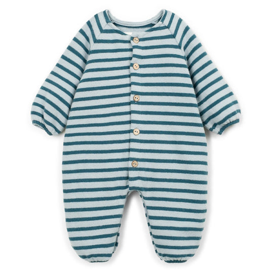 Play Up - jersey jumpsuit - cyanotype stripe
