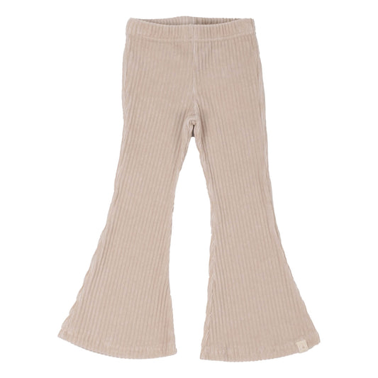 Flared broek brede rib ~ crème