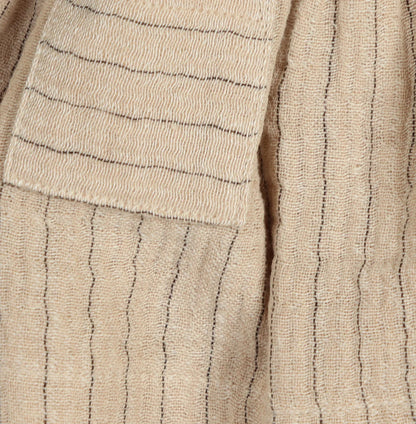 GYMP - dress Freda - beige/anthracite stripe