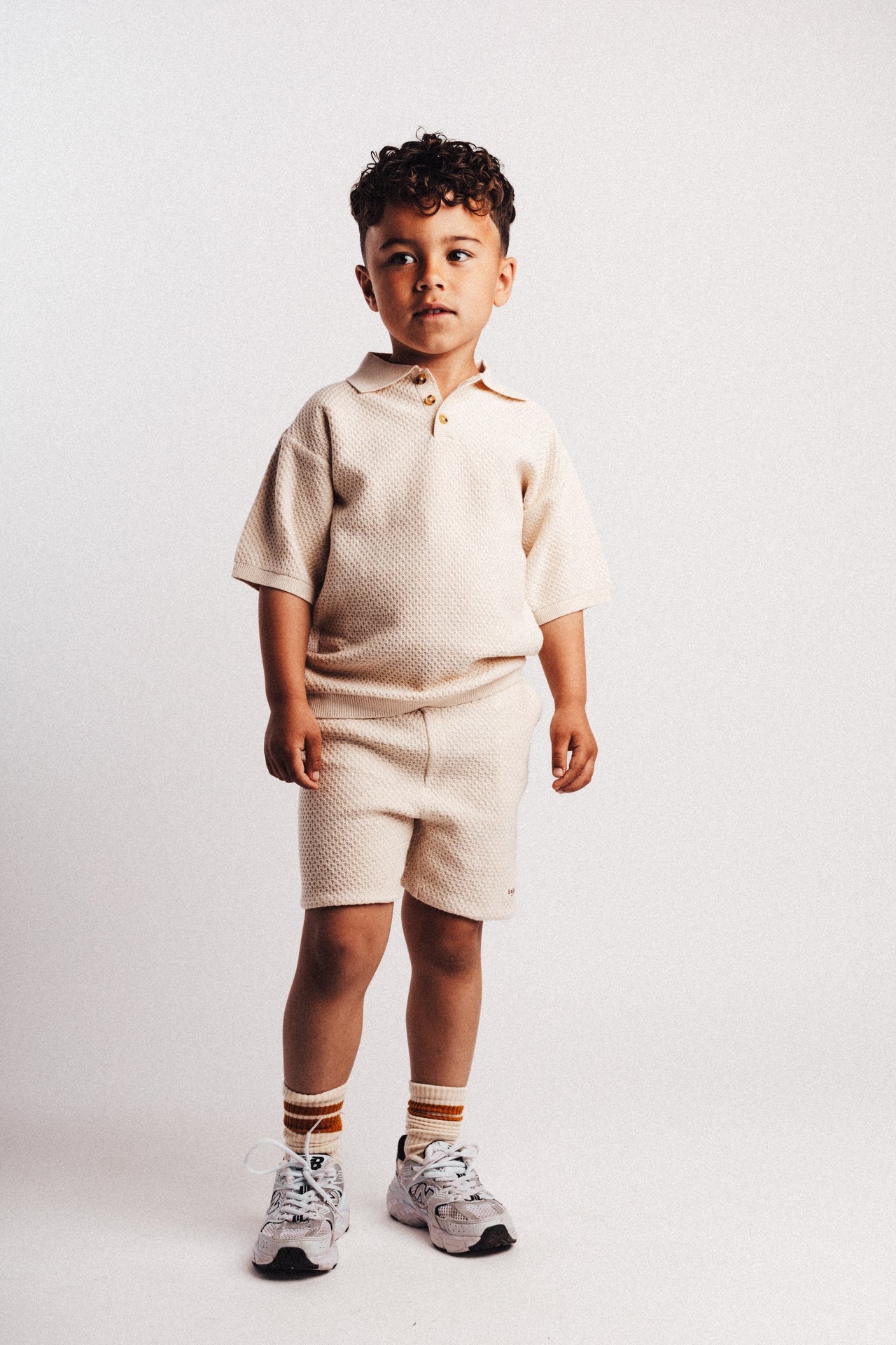 Baje Studio - knitted polo Fygo - white coconut