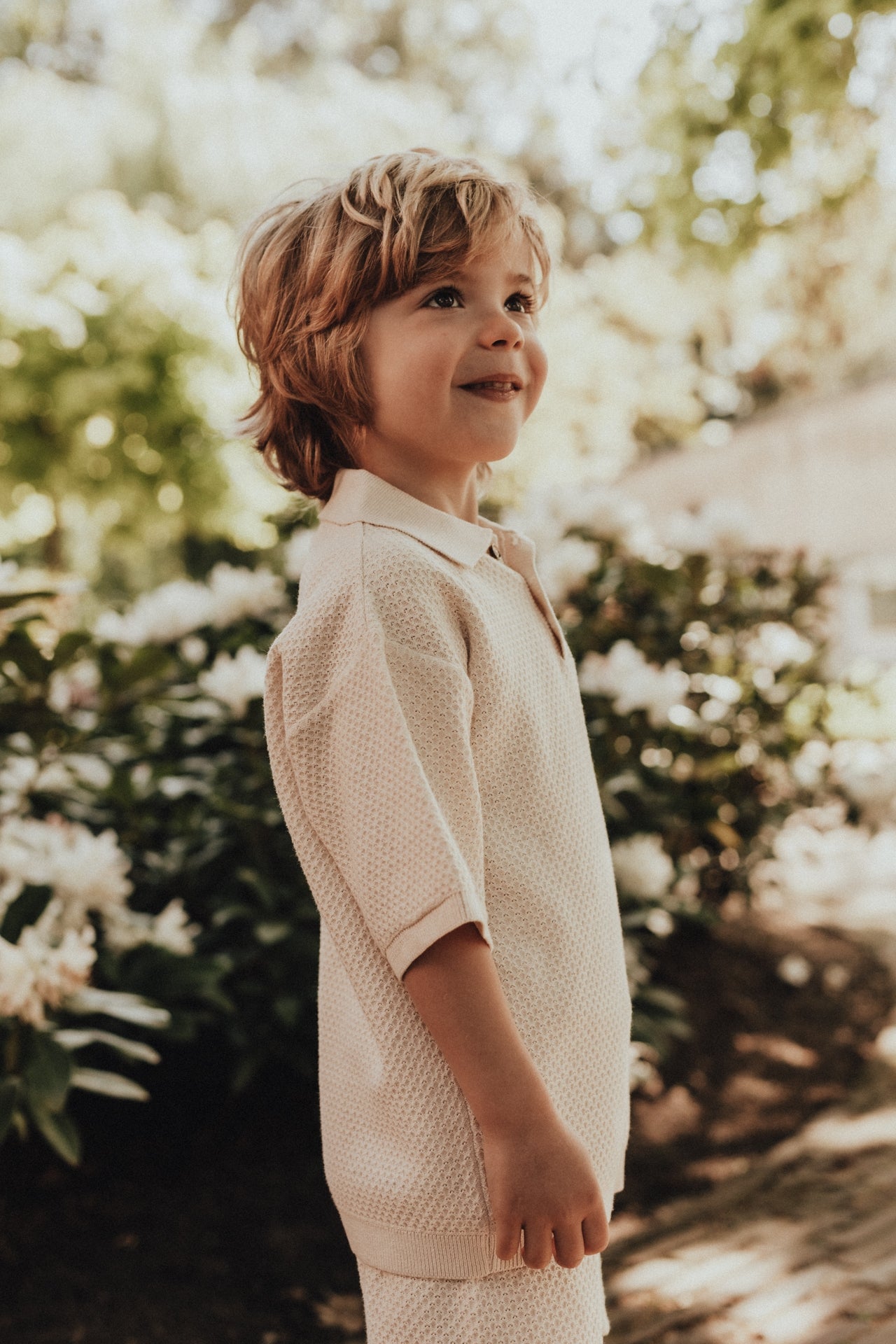 Baje Studio - knitted polo Fygo - white coconut