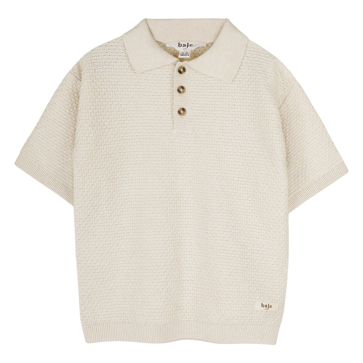 Baje Studio - knitted polo Fygo - white coconut