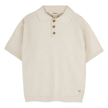 Baje Studio - knitted polo Fygo - white coconut