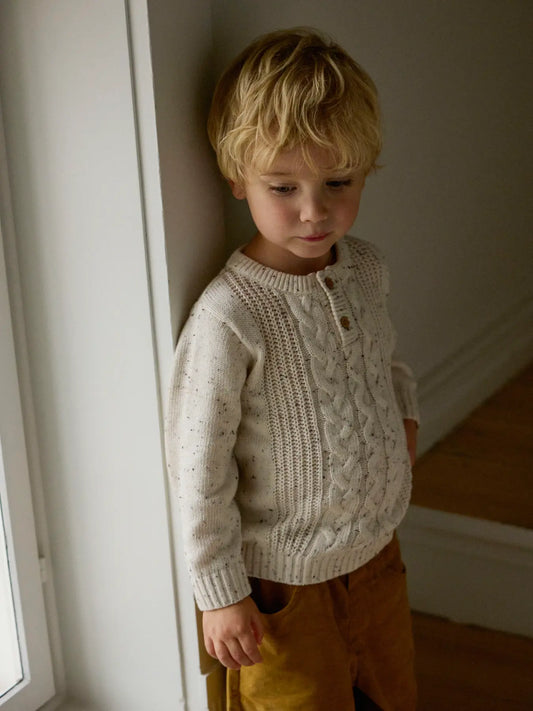 Lil'Atelier - cable knit sweater Galto - turtledove